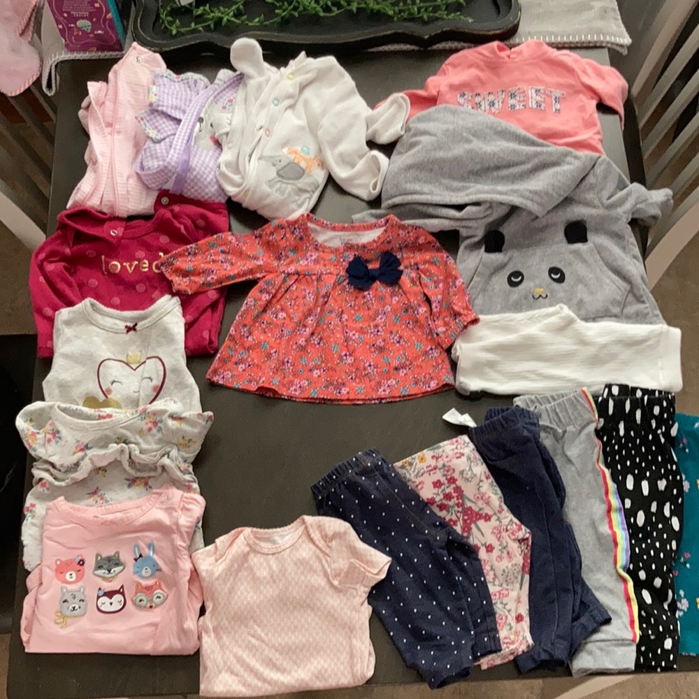 Bundle of 3 month baby girl clothes